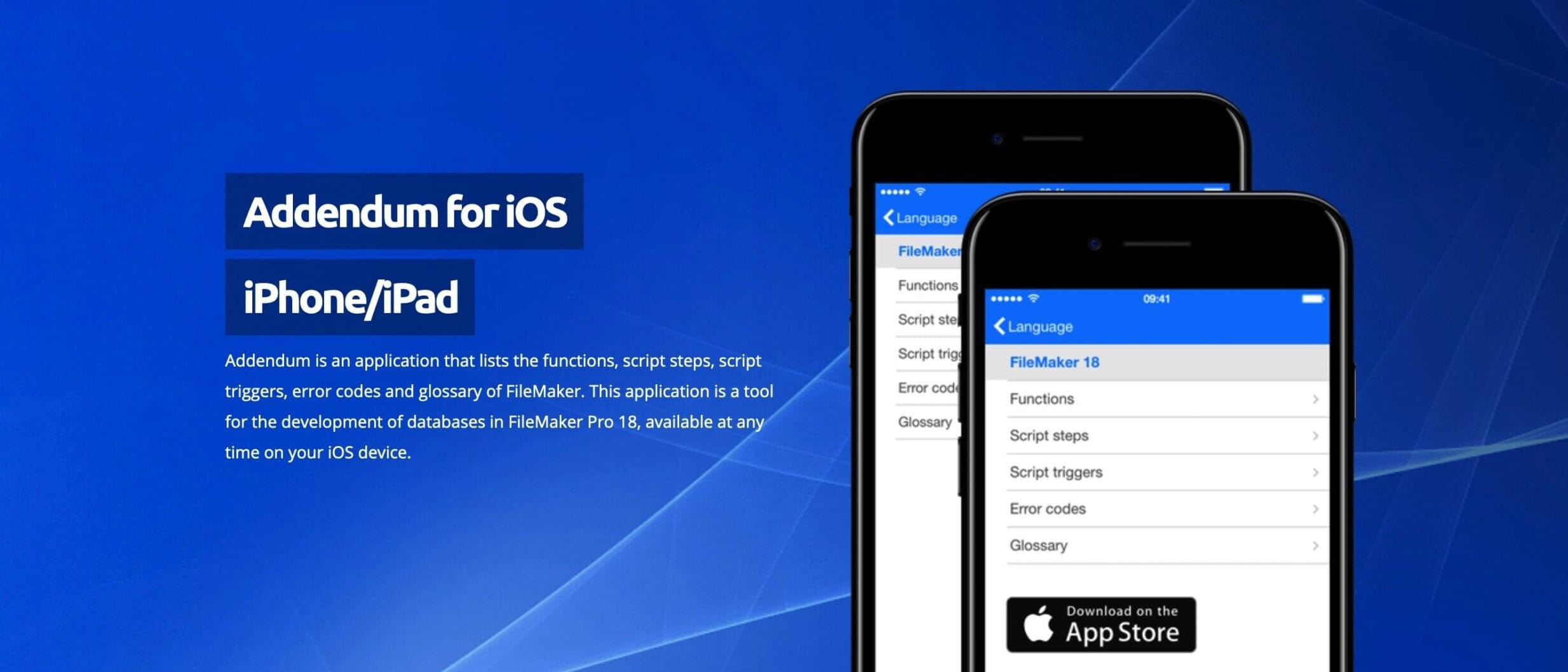 iOS App für FileMaker Hilfstexte
