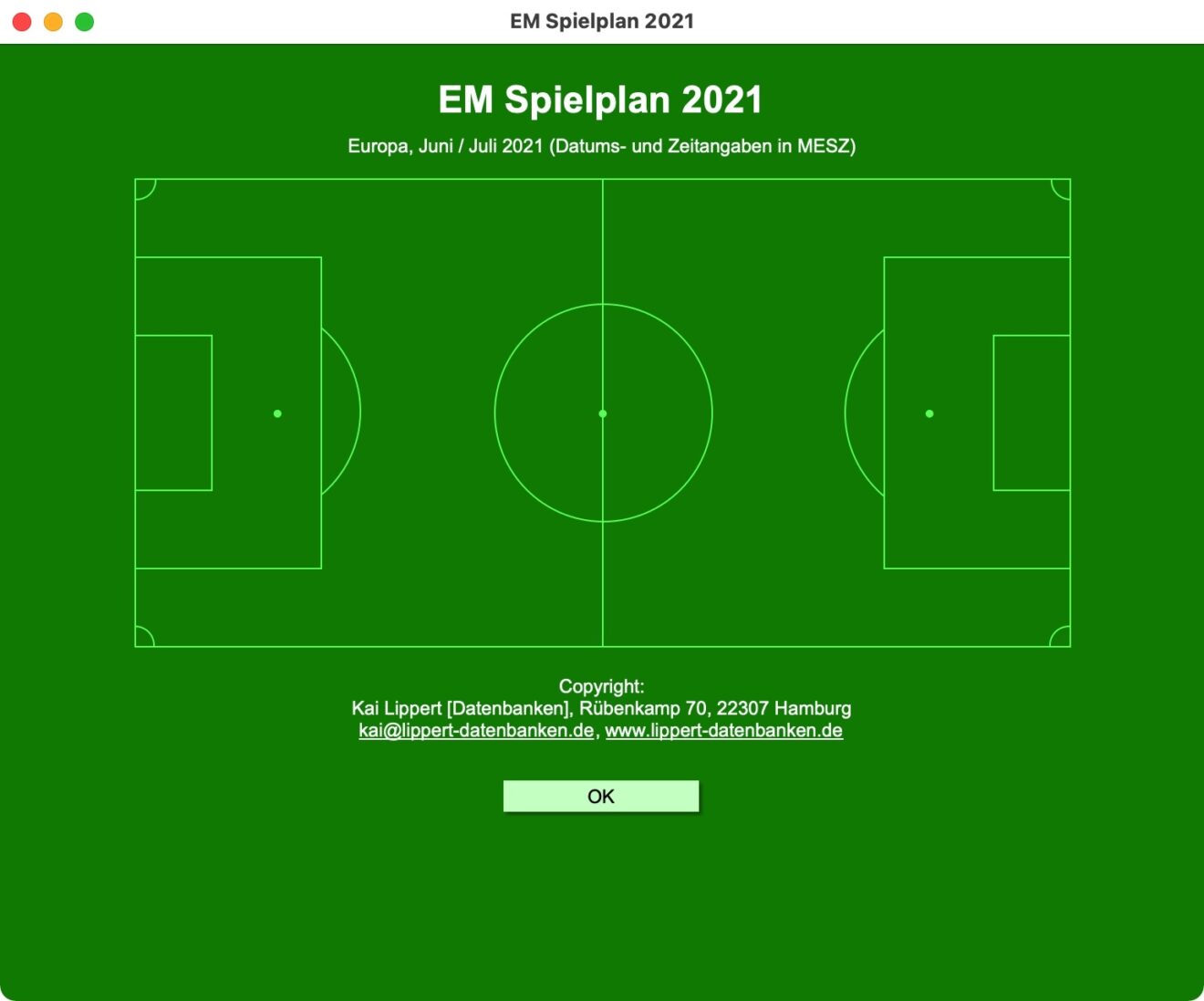 EURO Spielplan 2021 als FileMaker Datenbank
