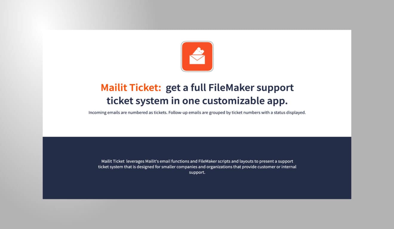 Dacons lanciert Mailit Ticket als Supportsystem direkt in FileMaker
